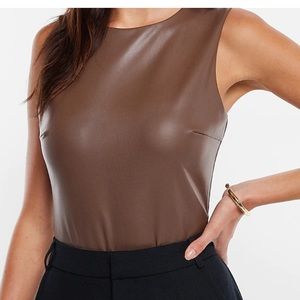 Express vegan leather body suit